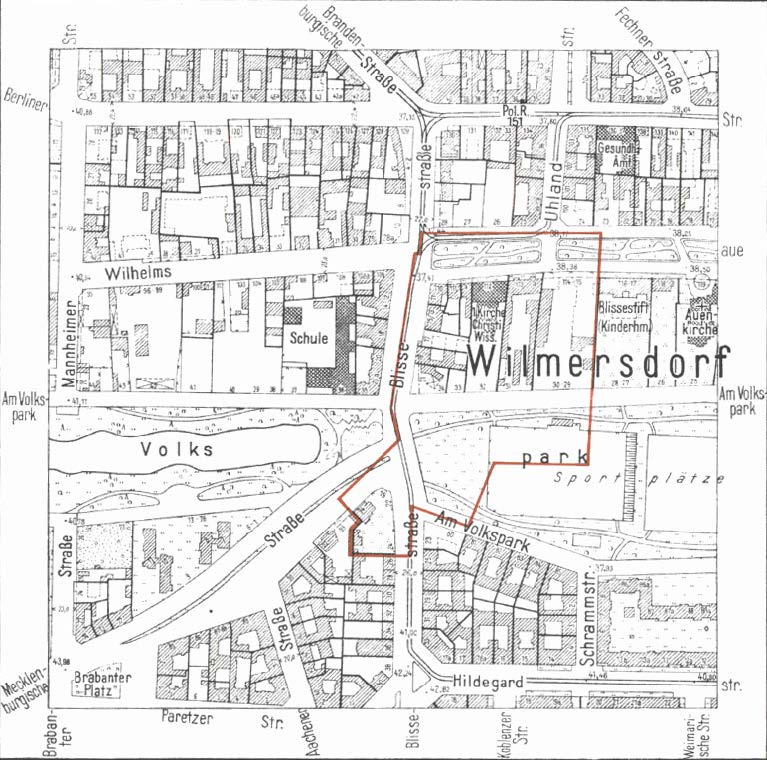 Skizze für Straßendurchbruch